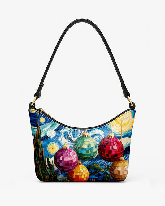 Christmas Baubles Leather Baguette Bag Underarm Shoulder Bag FSBU0101