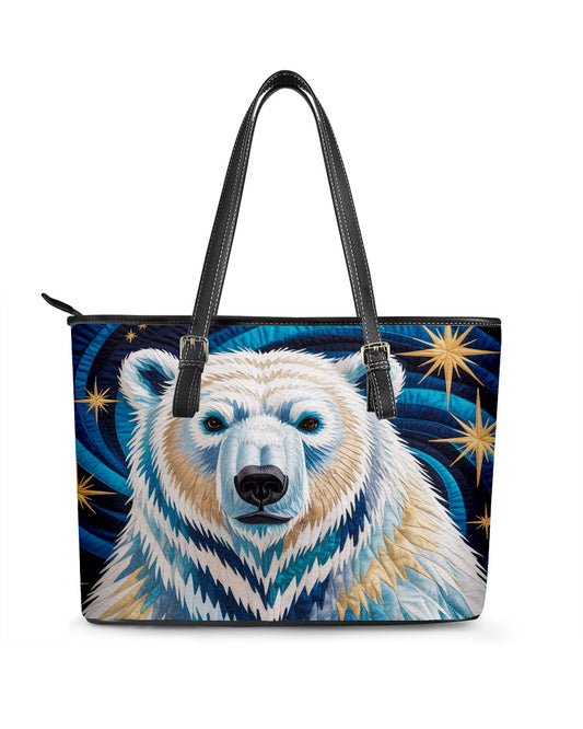 Polar Bear Leather Saddle Shoulder Bag FSB0002