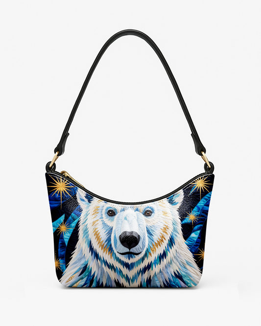 Polar Bear Leather Baguette Bag Underarm Shoulder Bag FSBU0103