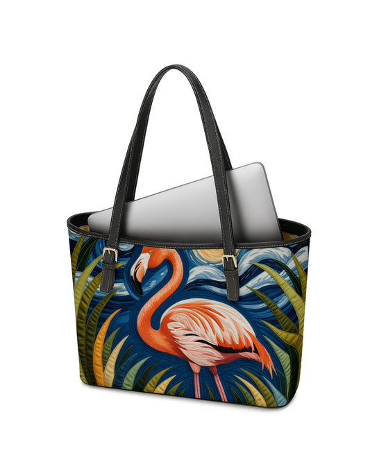 Flamingo Leather Saddle Shoulder Bag FSB0044