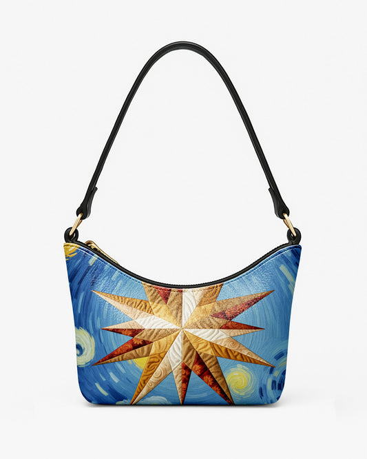 Christmas Star Leather Baguette Bag Underarm Shoulder Bag FSBU0108