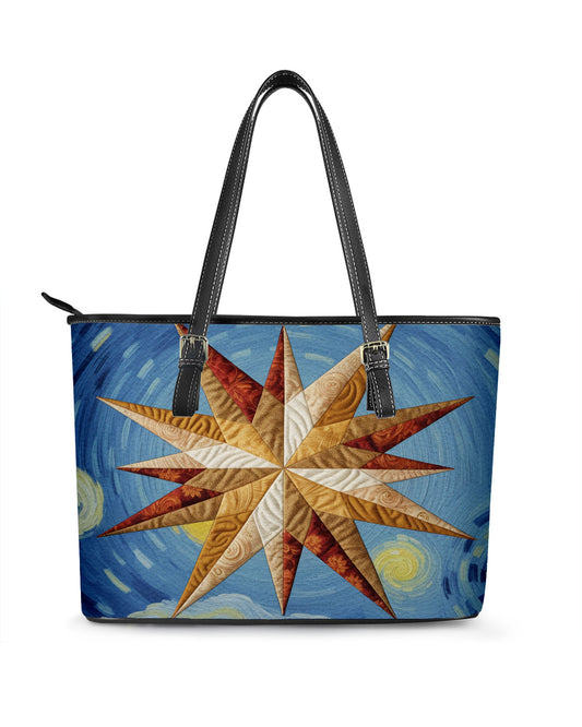 Christmas Star Leather Saddle Shoulder Bag FSB0008