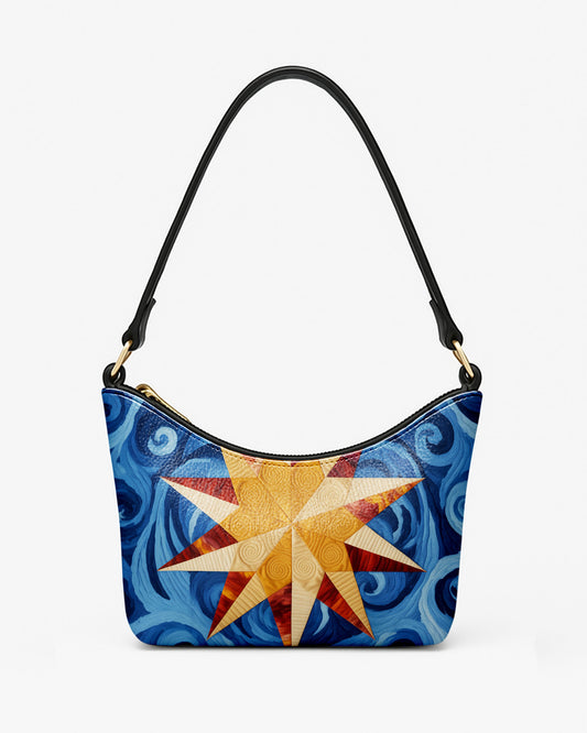 Christmas Star Leather Baguette Bag Underarm Shoulder Bag FSBU0109
