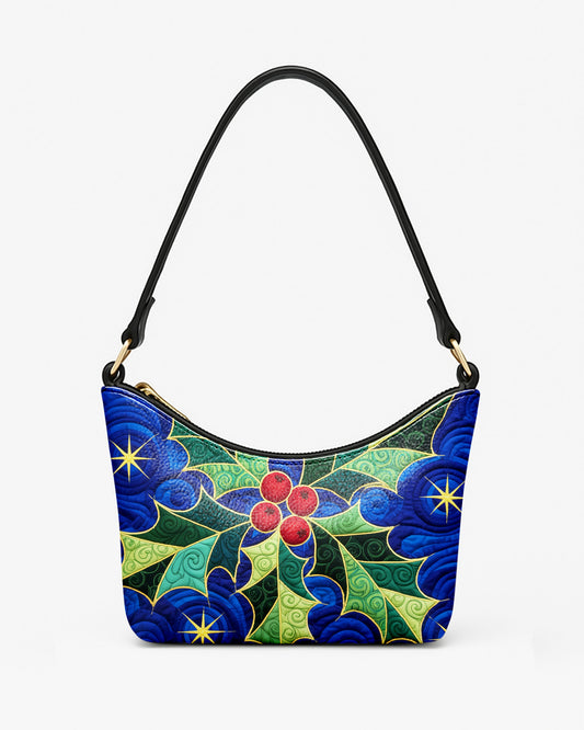 Holly Branch Leather Baguette Bag Underarm Shoulder Bag FSBU0112