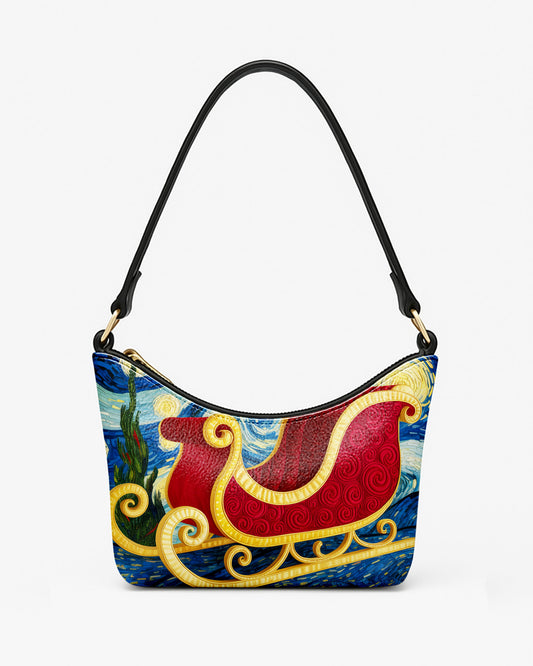 Sleigh Filling Leather Baguette Bag Underarm Shoulder Bag FSBU0115