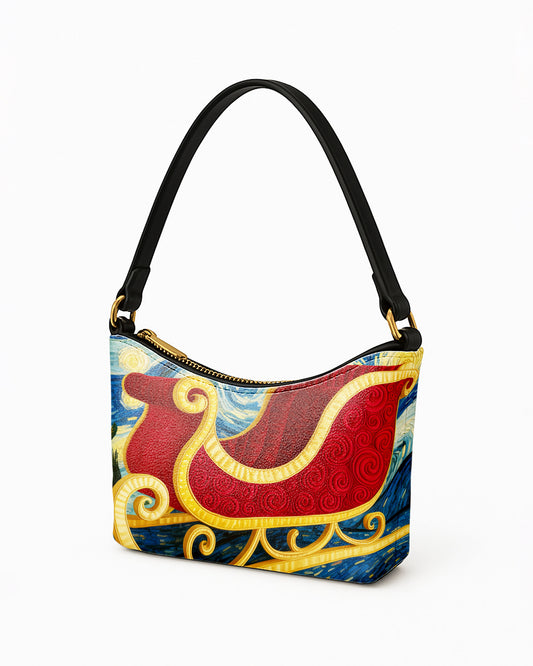 Sleigh Filling Leather Baguette Bag Underarm Shoulder Bag FSBU0115