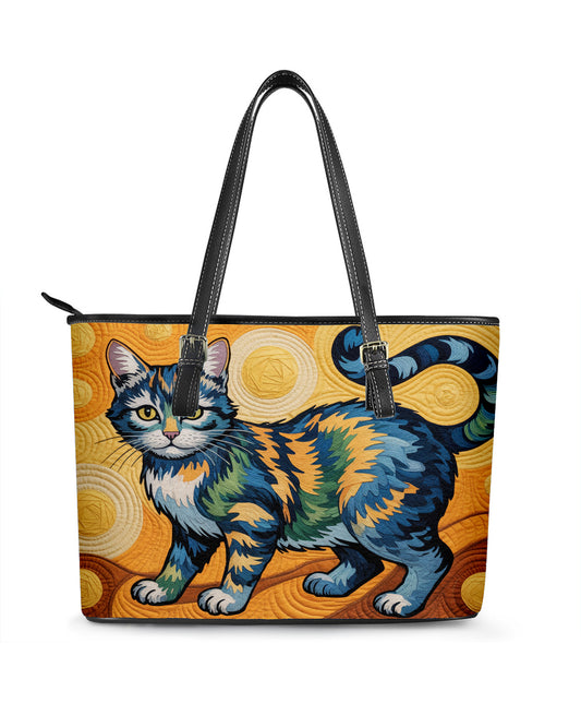 Cat Leather Saddle Shoulder Bag FSB0063