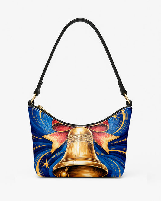 Christmas Bell Leather Baguette Bag Underarm Shoulder Bag FSBU0120