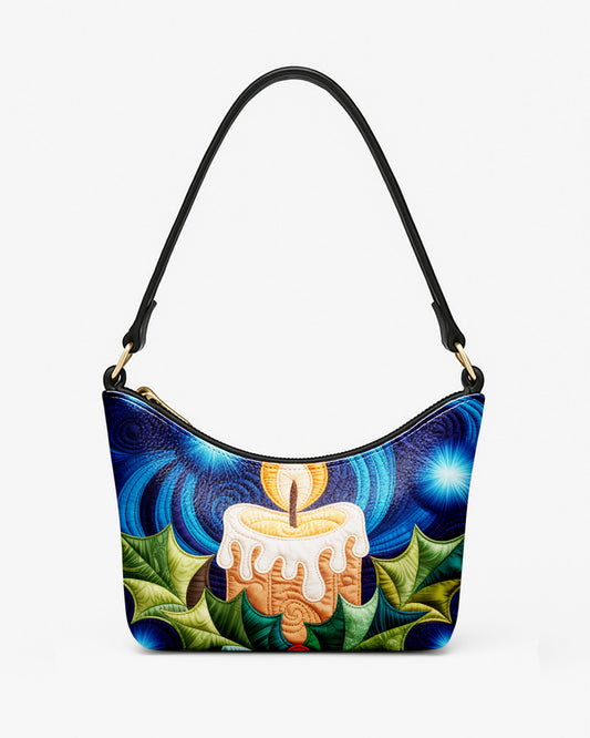 Candle With Leather Baguette Bag Underarm Shoulder Bag FSBU0126