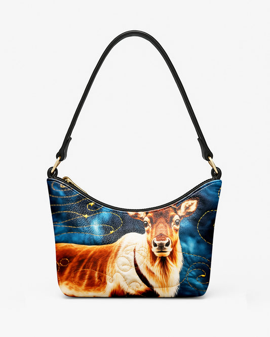 Reindeer Filling Leather Baguette Bag Underarm Shoulder Bag FSBU0128