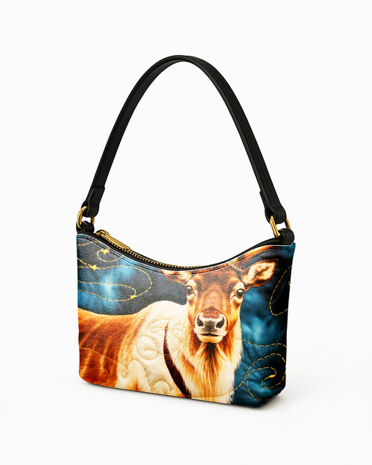 Reindeer Filling Leather Baguette Bag Underarm Shoulder Bag FSBU0128