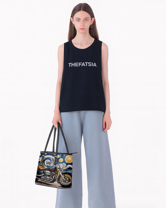 Van Gogh Starry Night Style Leather Saddle Shoulder Bag FSB0079