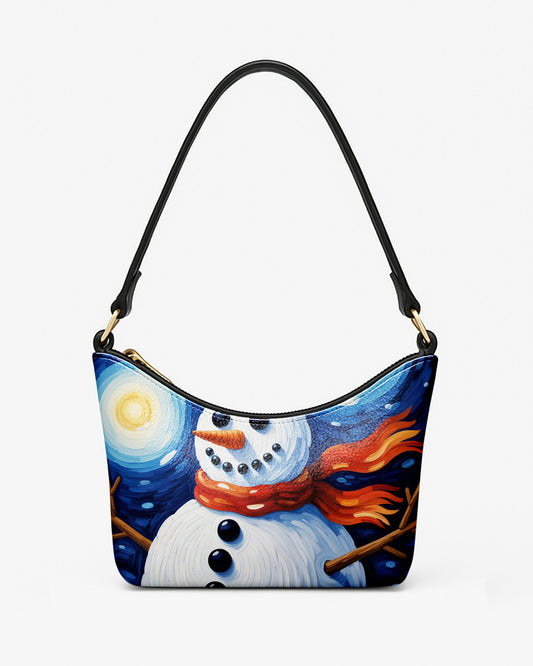 Snowman Filling Leather Baguette Bag Underarm Shoulder Bag FSBU0135