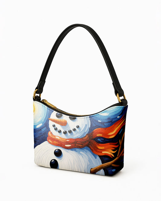 Snowman Filling Leather Baguette Bag Underarm Shoulder Bag FSBU0135