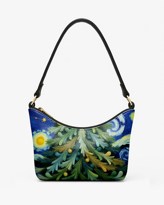 Christmas Tree Leather Baguette Bag Underarm Shoulder Bag FSBU0137