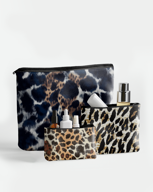 Set of 3 - RE:POUCH Essential Zipper Pouch for Makeup Cosmetic Bag