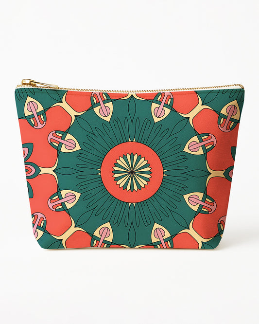 Set of 3 - REPOUCH Essential Zipper Pouch for Makeup Bag in Bohemian Mandala Vintage Colorful Flower 11