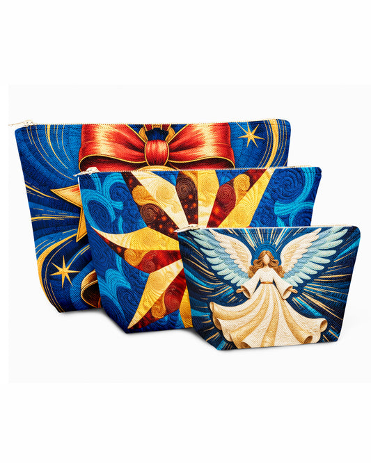 Set of 3 - REPOUCH Essential Zipper Pouch for Makeup Bag in Christmas Day 07