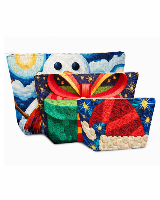 Set of 3 - REPOUCH Essential Zipper Pouch for Makeup Bag in Christmas Day 14