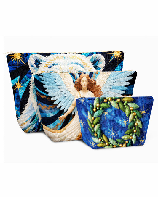 Set of 3 - REPOUCH Essential Zipper Pouch for Makeup Bag in Christmas Day 18