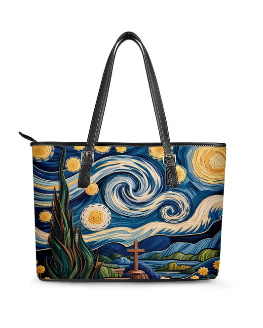 Starry Night Leather Saddle Shoulder Bag FSB0108