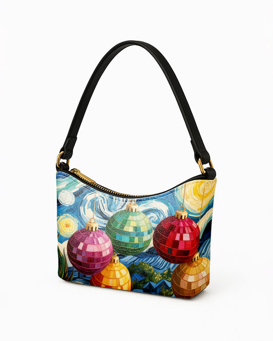Christmas Baubles Leather Baguette Bag Underarm Shoulder Bag FSBU0101