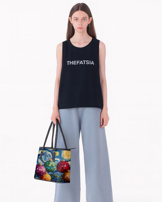 Christmas Baubles Leather Saddle Shoulder Bag FSB0001