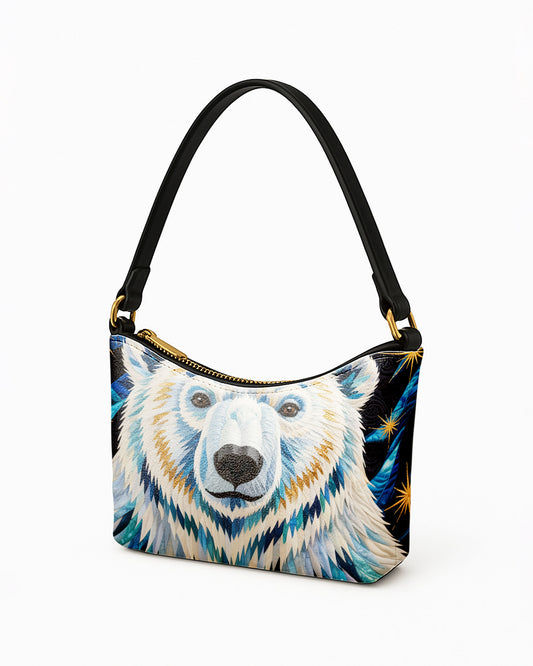 Polar Bear Leather Baguette Bag Underarm Shoulder Bag FSBU0103