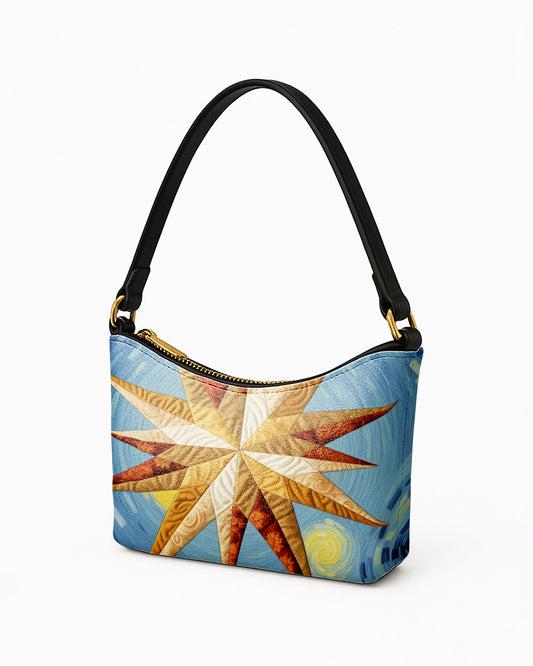 Christmas Star Leather Baguette Bag Underarm Shoulder Bag FSBU0108