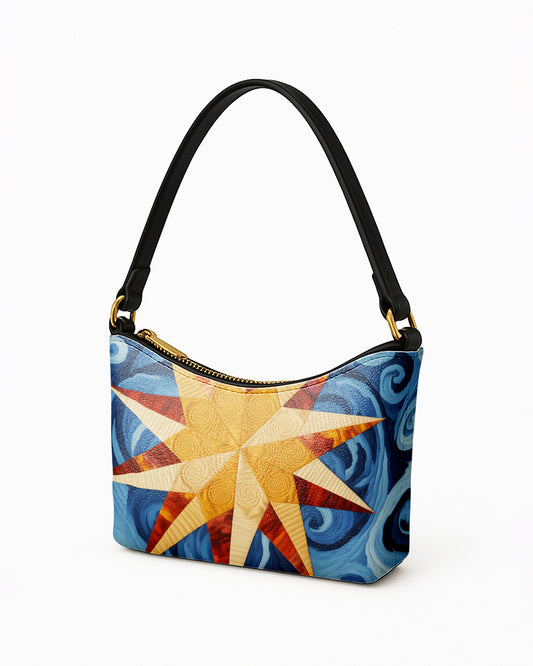 Christmas Star Leather Baguette Bag Underarm Shoulder Bag FSBU0109