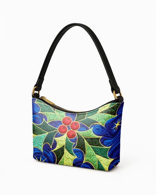 Holly Branch Leather Baguette Bag Underarm Shoulder Bag FSBU0112