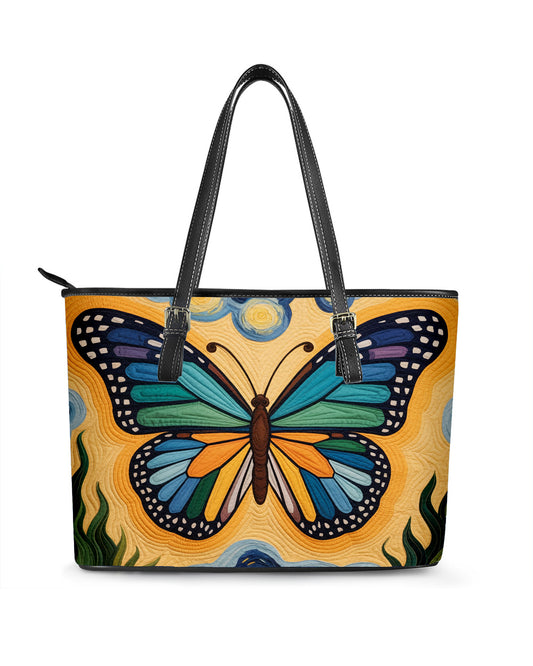 Colorful Butterfy Leather Saddle Shoulder Bag FSB0060