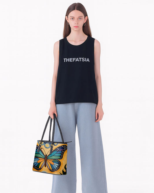 Colorful Butterfy Leather Saddle Shoulder Bag FSB0060