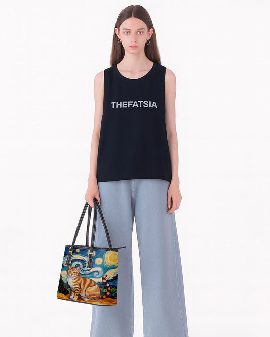 Cat Leather Saddle Shoulder Bag FSB0064