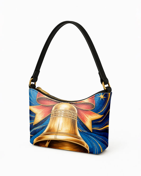 Christmas Bell Leather Baguette Bag Underarm Shoulder Bag FSBU0120