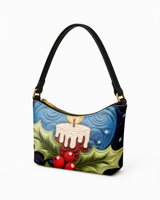 Candle With Leather Baguette Bag Underarm Shoulder Bag FSBU0125