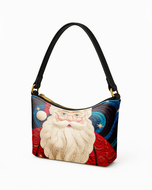 Santa Claus Leather Baguette Bag Underarm Shoulder Bag FSBU0132