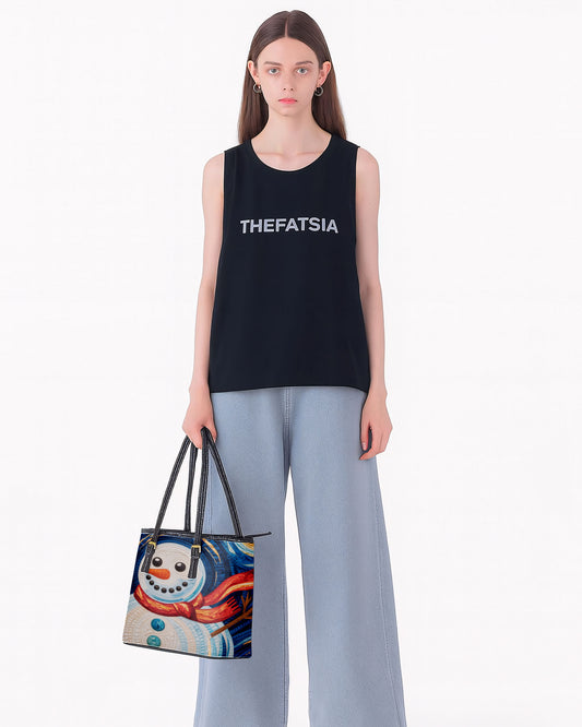 Snowman  Leather Saddle Shoulder Bag FSB0033