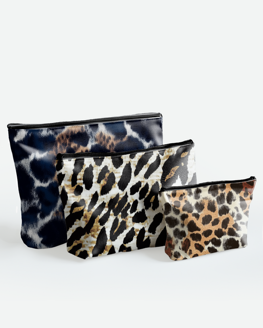 Set of 3 - RE:POUCH Essential Zipper Pouch for Makeup Cosmetic Bag