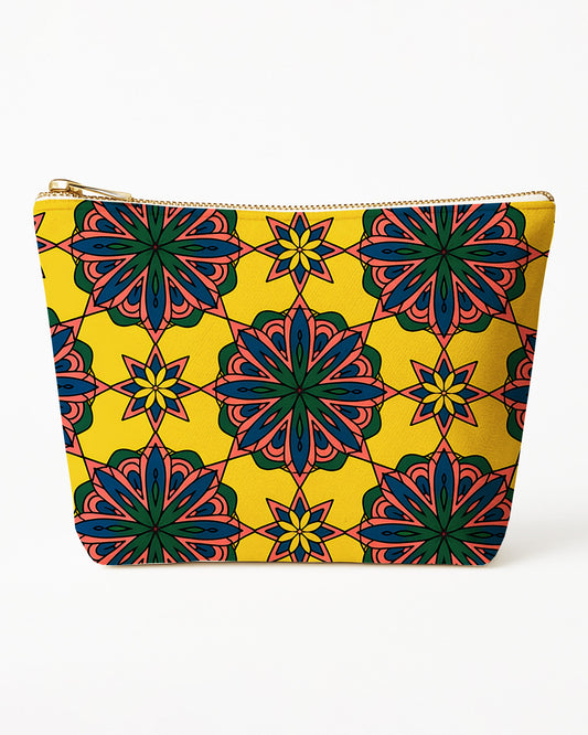 Set of 3 - REPOUCH Essential Zipper Pouch for Makeup Bag in Bohemian Mandala Vintage Colorful Flower 20