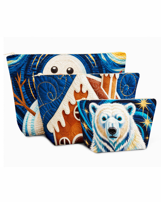 Set of 3 - REPOUCH Essential Zipper Pouch for Makeup Bag in Christmas Day 08