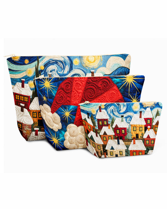 Set of 3 - REPOUCH Essential Zipper Pouch for Makeup Bag in Christmas Day 11