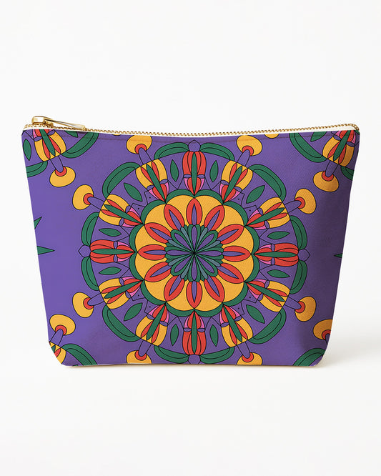 Set of 3 - REPOUCH Essential Zipper Pouch for Makeup Bag in Bohemian Mandala Vintage Colorful Flower 16