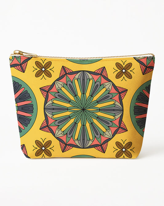 Set of 3 - REPOUCH Essential Zipper Pouch for Makeup Bag in Bohemian Mandala Vintage Colorful Flower 19